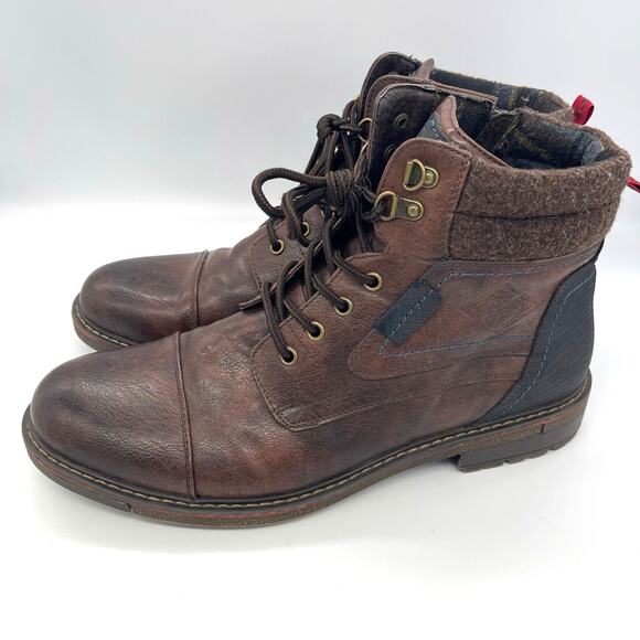 Superior Smoke Racing Men\'s Brown Leather Boots Size US 13 EU 46 Made in Venice main image 6